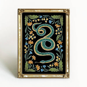 Snake Art Print Folk Decor | Various Sizes