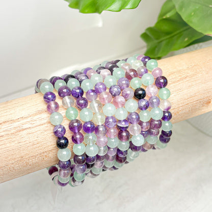 6mm Assorted Crystal Bead Bracelets