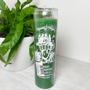 Helping Hand Green 7 Day Candle