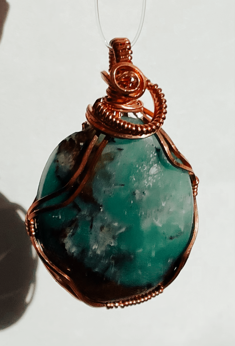 Copper Wire Wrapped Pendants | Various Stones