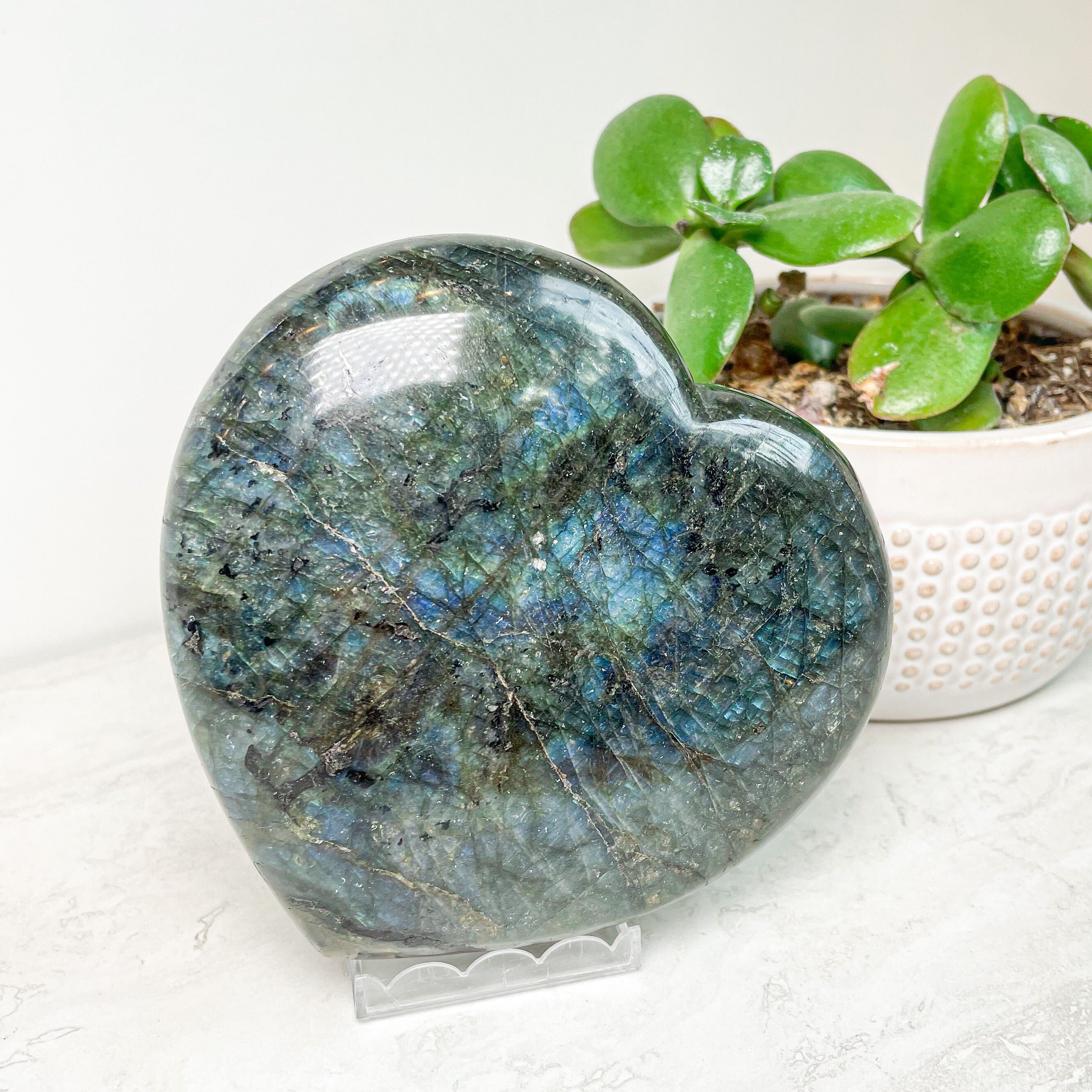 Labradorite Hearts