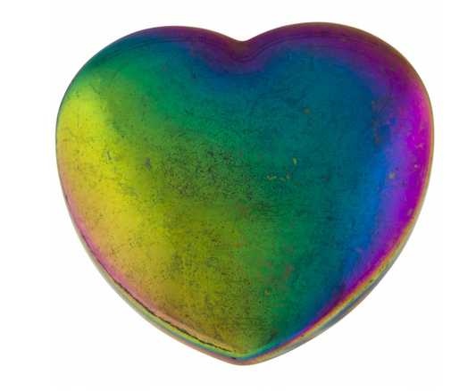 Rainbow Hematite Heart