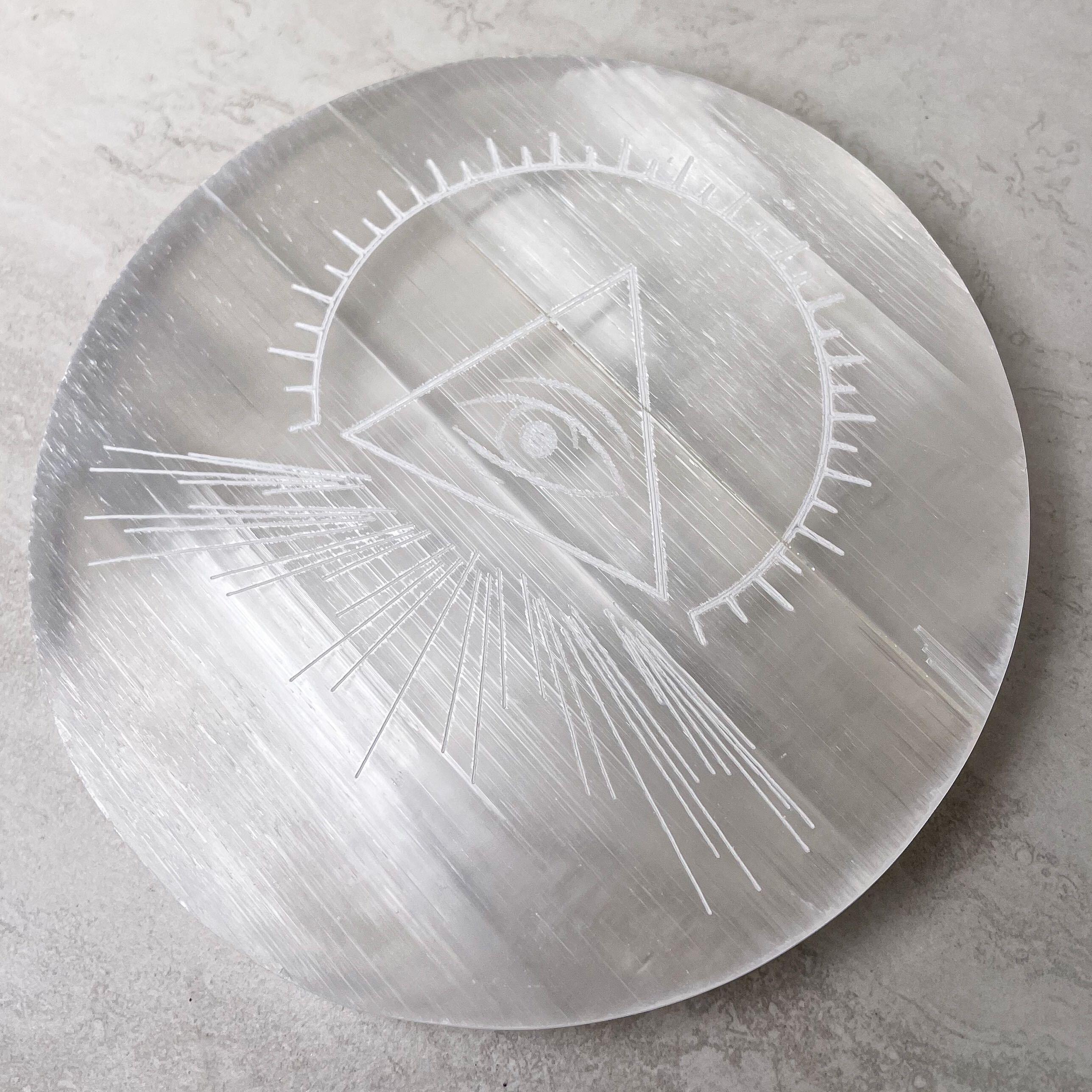 Large Etched Selenite Charging Plate