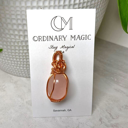Copper Wire Wrapped Pendants | Various Stones