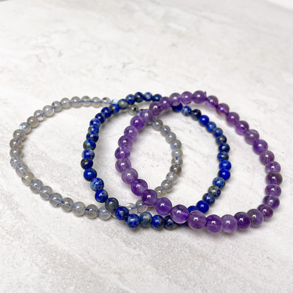 Zodiac Crystal Beaded Gemstone Bracelet Stacks