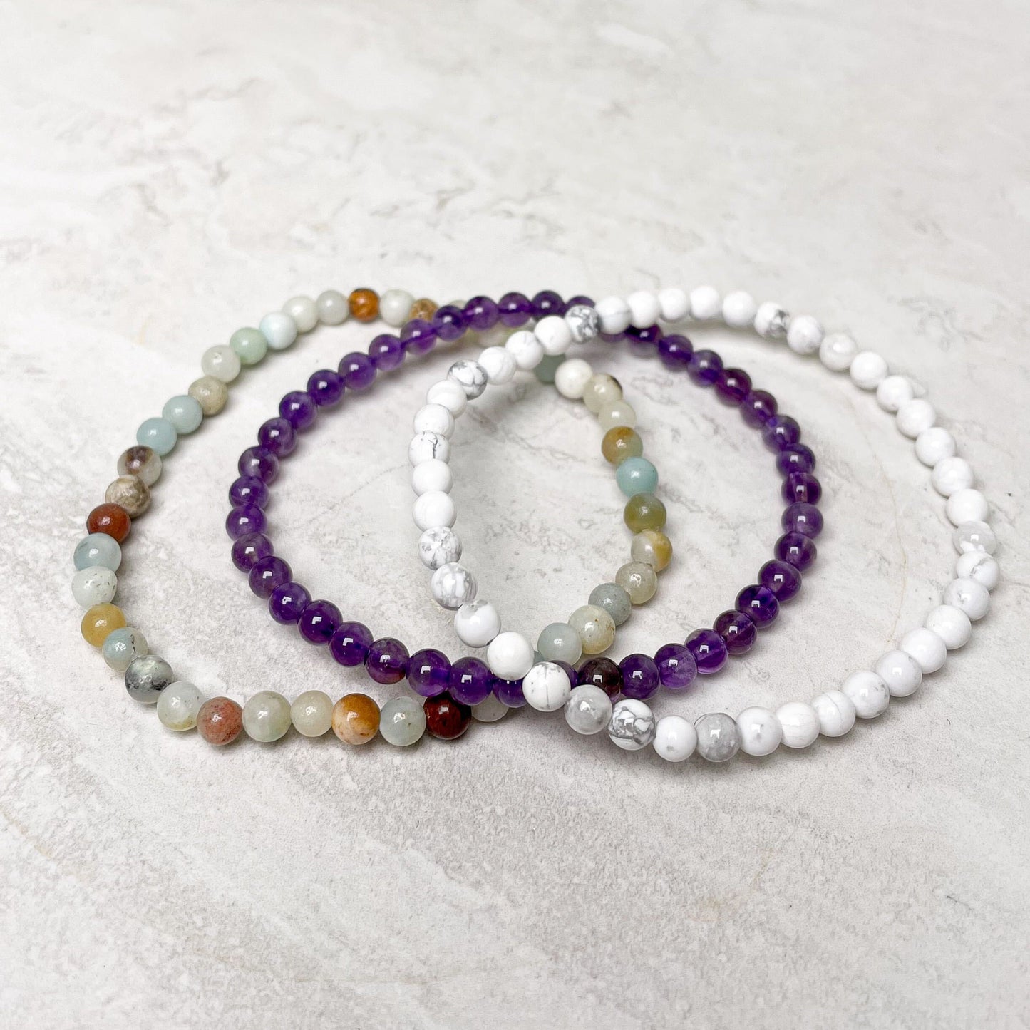 Zodiac Crystal Beaded Gemstone Bracelet Stacks