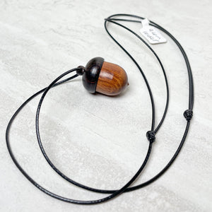 Adjustable Acorn Locket Necklace
