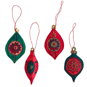 Handprinted Winter Holiday Paper Decorations - various designs