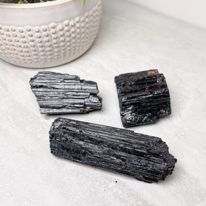 Black Tourmaline Rough Stones