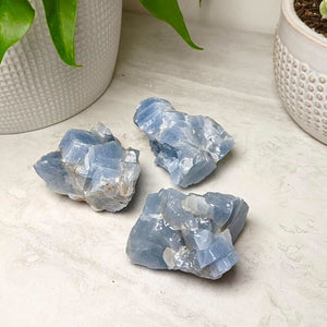 Blue Calcite Rough Stones