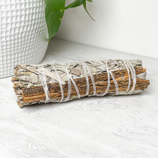 White Sage + Cinnamon Cleansing Stick