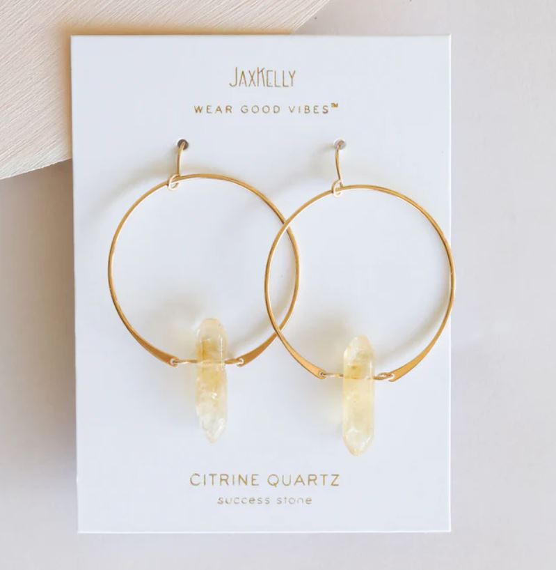 Crystal Hoop Earrings | Jax Kelly | Various Crystals