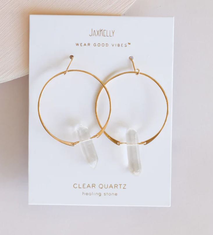 Crystal Hoop Earrings | Jax Kelly | Various Crystals