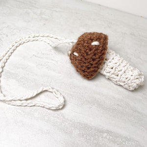 Crochet Mushroom Necklace/Pouch