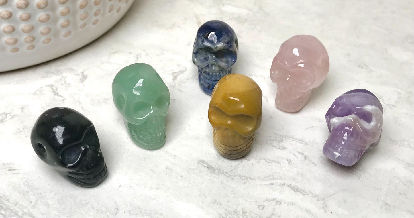 Assorted Crystal Skull Pendants | Various Sizes