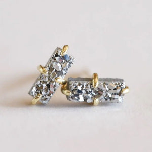 Druzy Crystal Bar Stud Earrings | Jax Kelly | Various Crystals