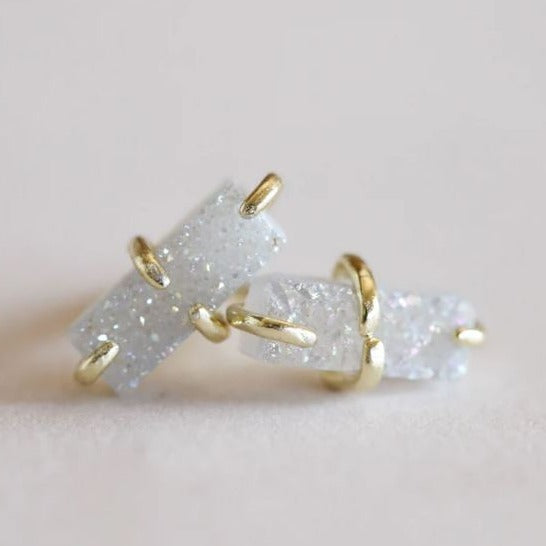Druzy Crystal Bar Stud Earrings | Jax Kelly | Various Crystals