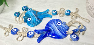 Evil Eye Glass Fish Hangers