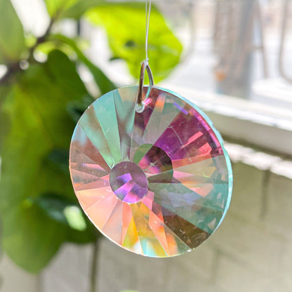 Hanging Crystal Round Prism 40mm