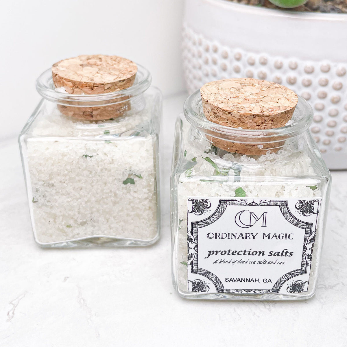 Jar of protection salts — blend for warding and cleansing spaces, Ordinary Magic, Savannah GA