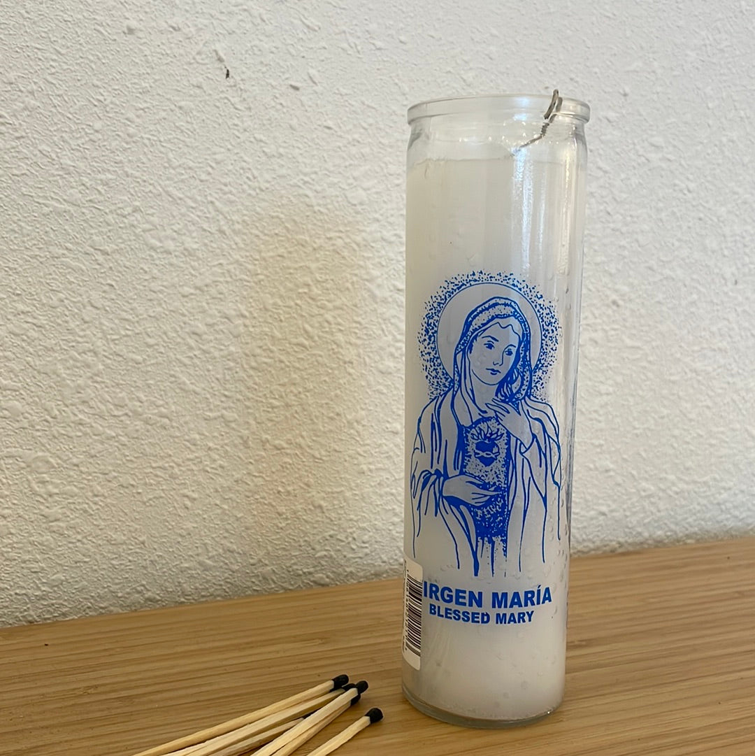 Virgin Mary White 7 Day Candle