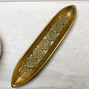 Celtic Trinity Metal Boat Incense Burner