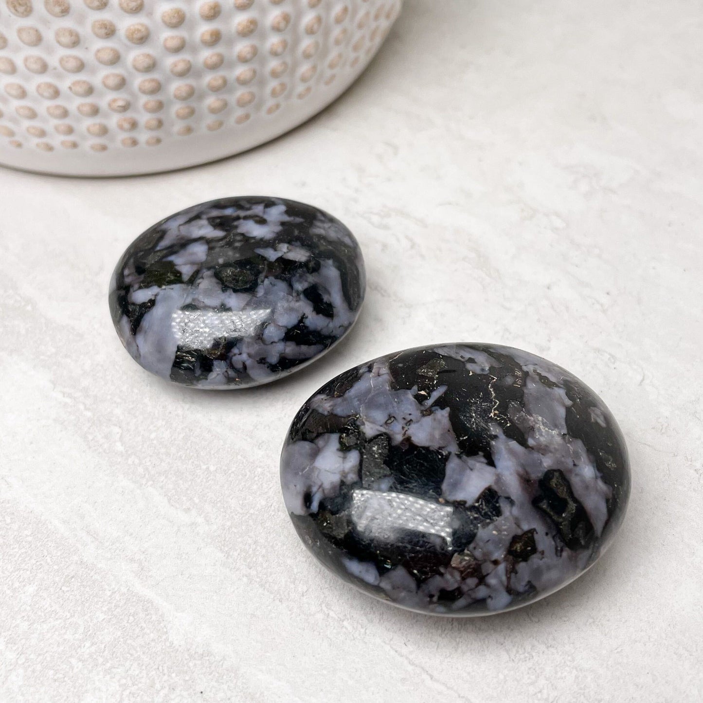 Indigo Gabbro Palmstones | Merlinite