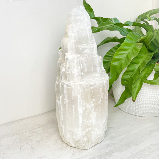 Large Selenite Tower 8"- 9"