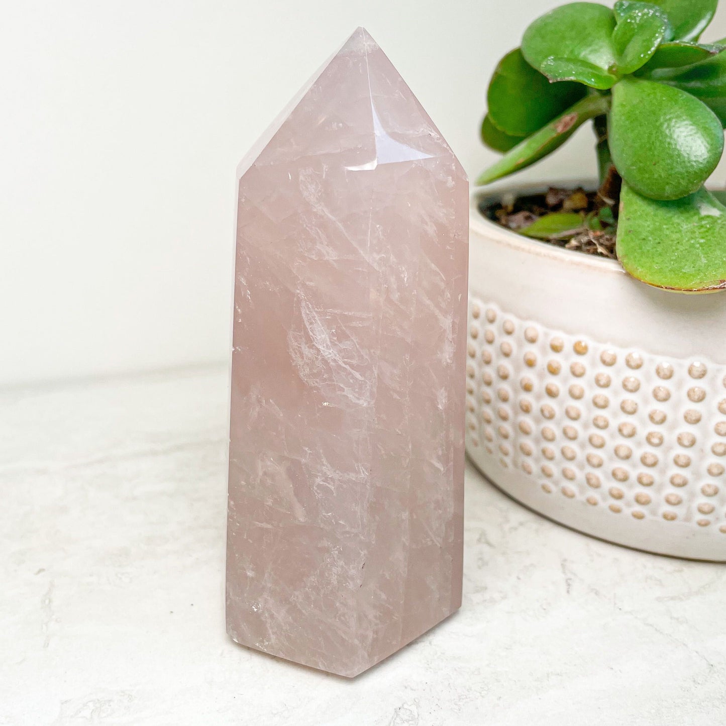 Lavender Rose Quartz Points