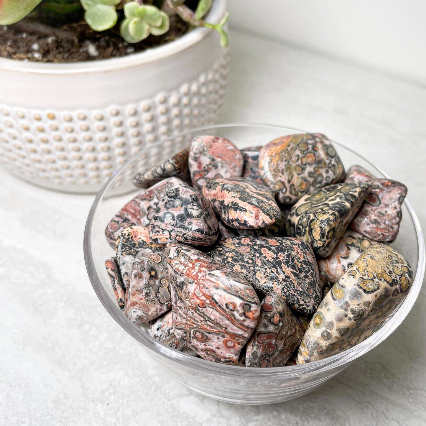Leopardskin Jasper Tumbles 1"
