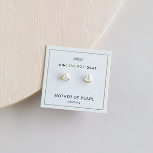 Mother of Pearl Mini Energy Gem Stud Earrings