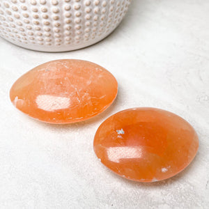 Orange Selenite Palmstone 2.5"-2.75"