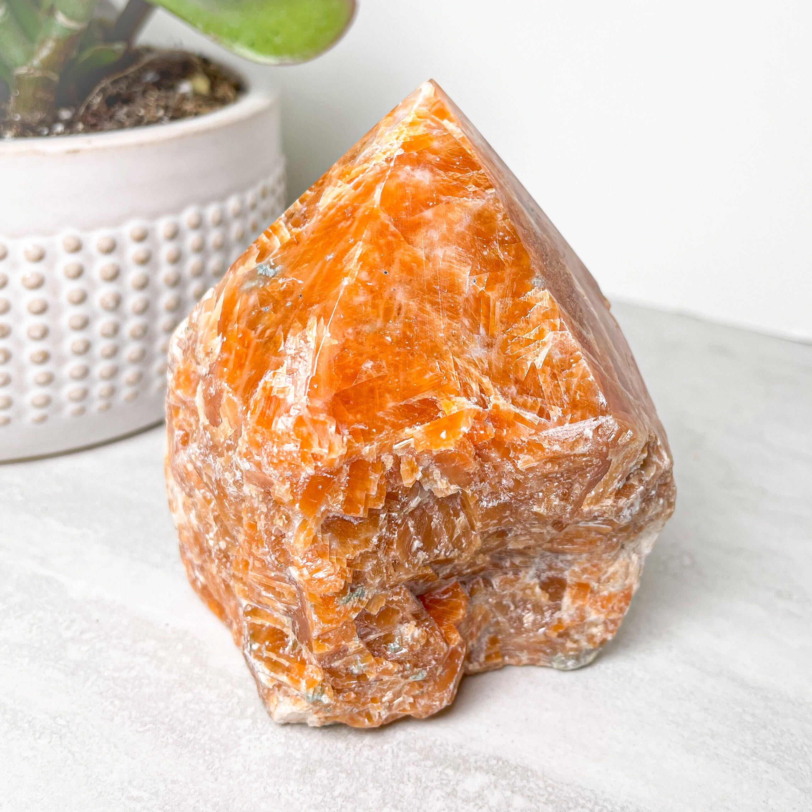 Orchid Orange Calcite Free Form | Various Sizes