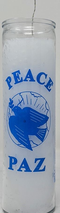 Peace 7 Day Candle White