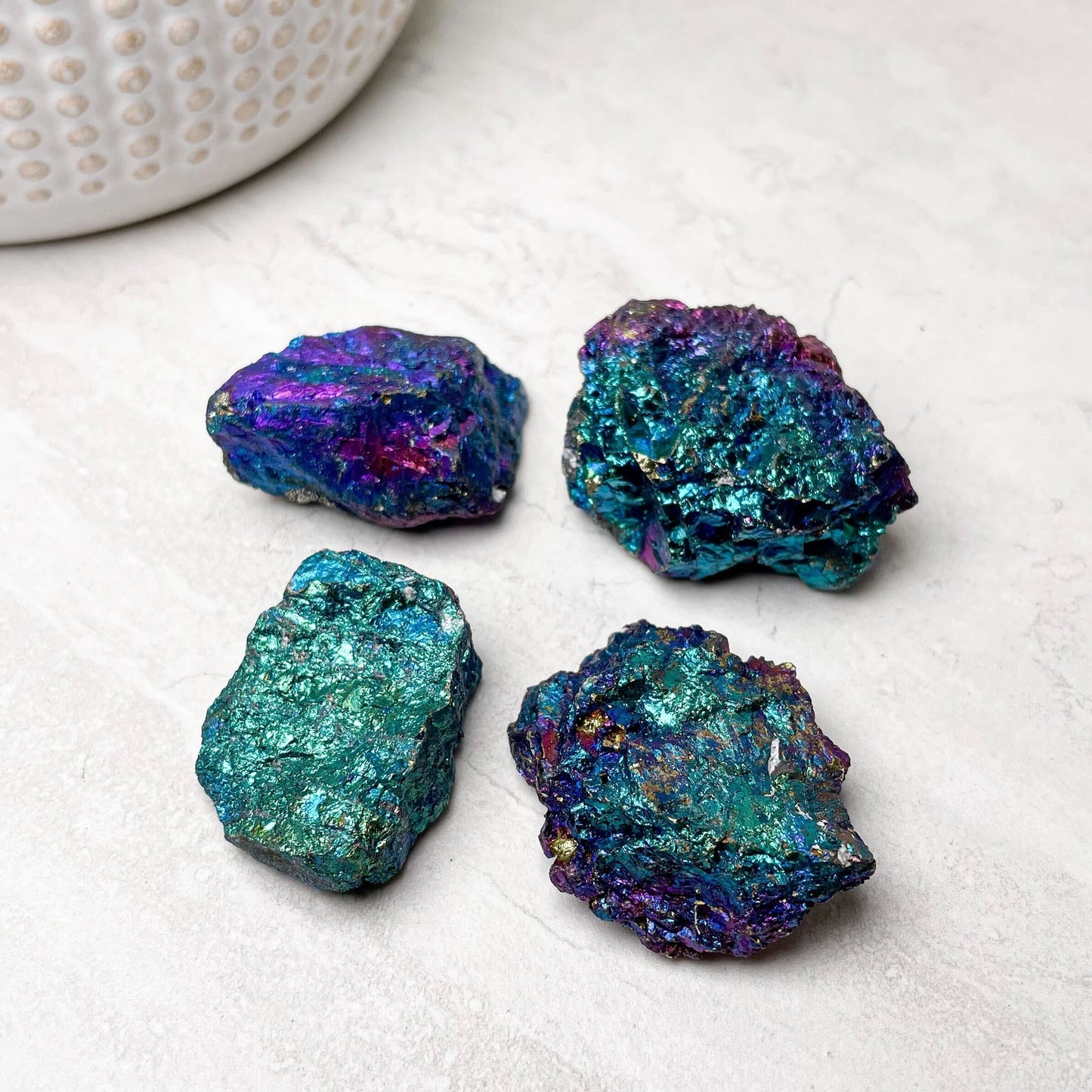 Chalcopyrite Peacock Ore Rough Stones 1"- 1.5"