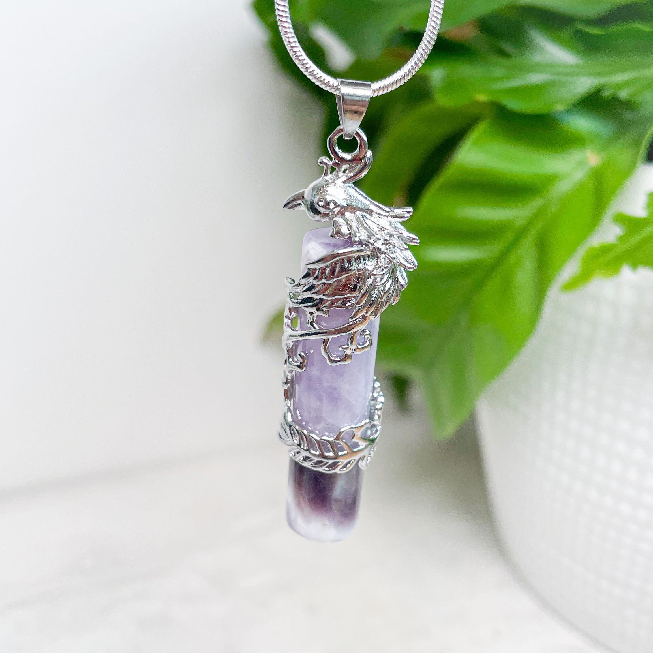 Crystal Phoenix Pendant with Chain