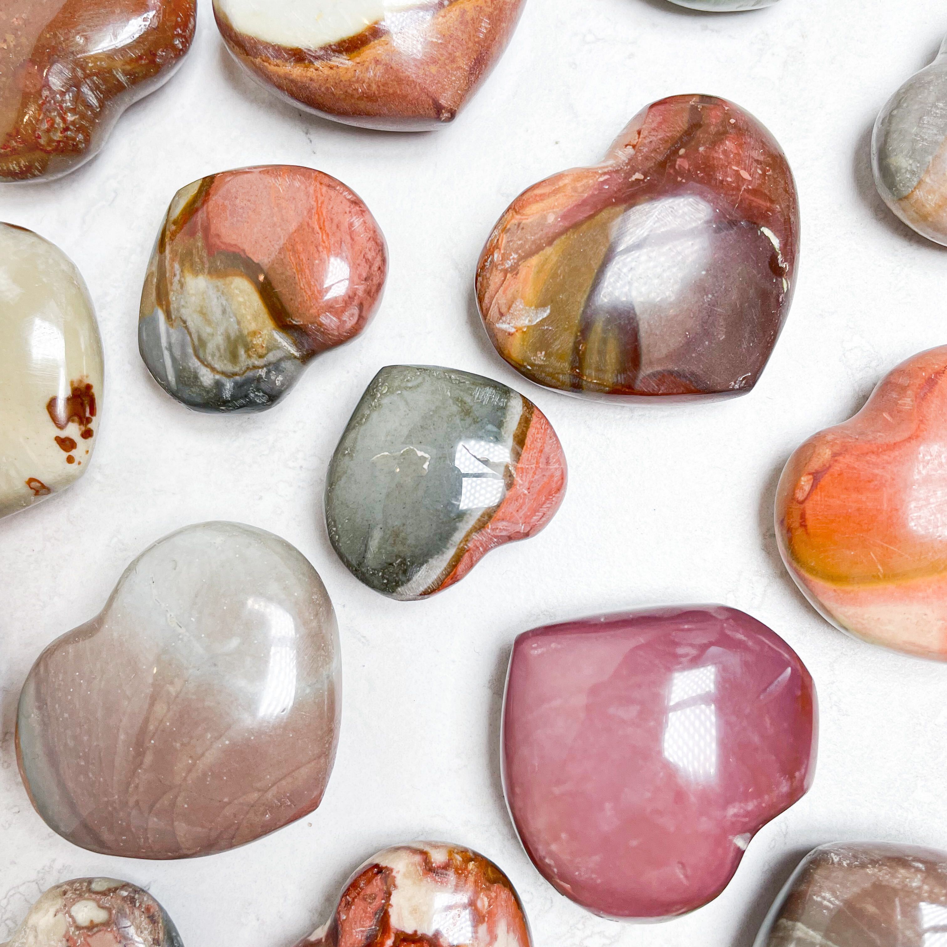 Crystal Mini Hearts - Assorted Stones - .5" - 1.5"