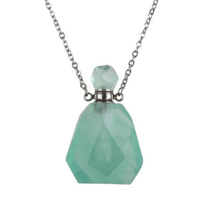 Crystal Potion Bottle Necklace - Various Crystal Options