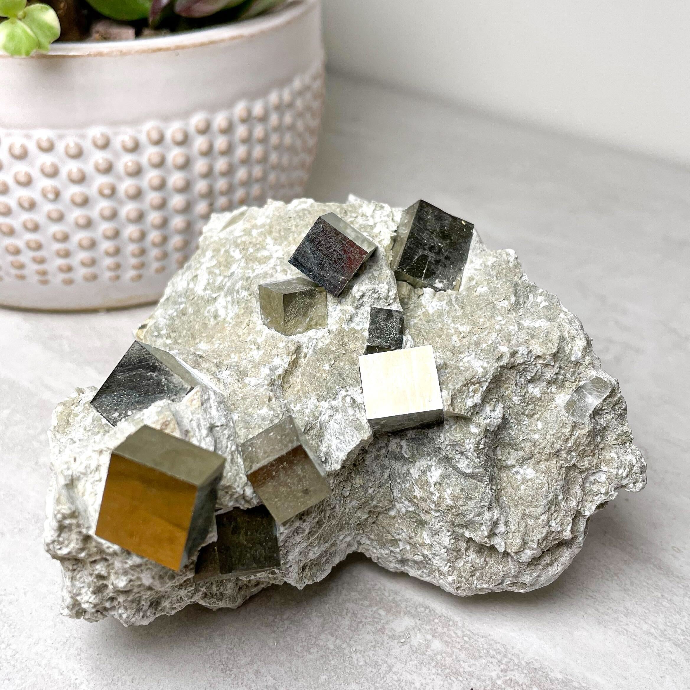 Pyrite in Matrix; Mined Vavajun, Spain - Various Sizes