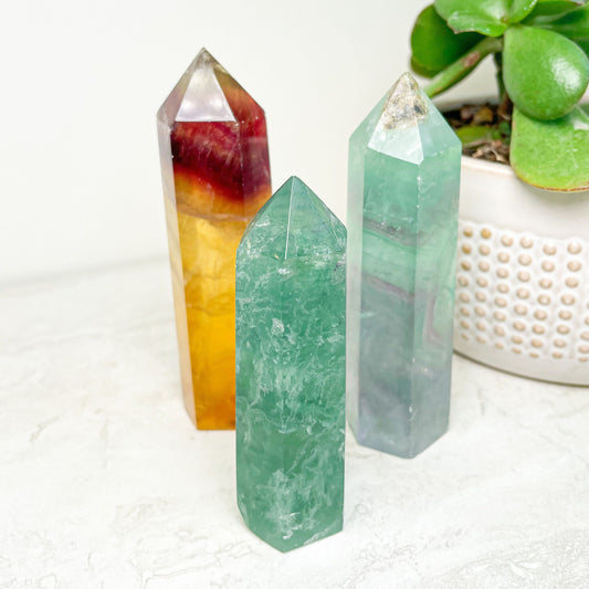 Rainbow Fluorite Standing Points