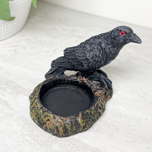 Raven Tea Light Candle Holder