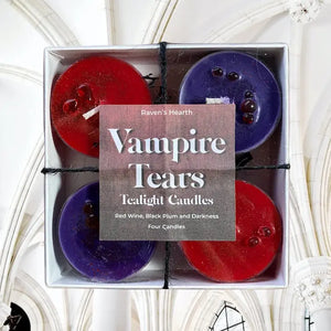 Set of 4 Tealight Candles | Vampire Tears, Evil Eye, The Sun