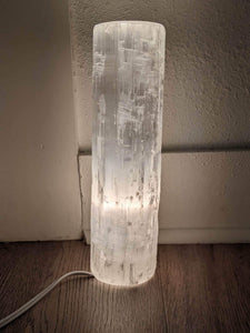 Selenite Cylinder Lamp