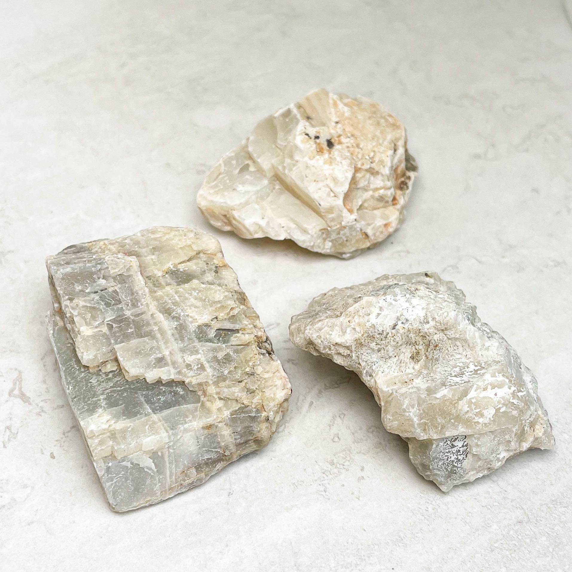 White Moonstone Rough Stones