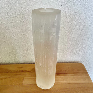 Selenite Cylinder Lamp