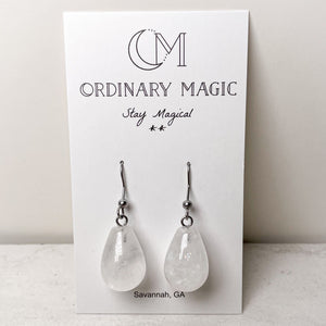 Crystal Teardrop Earrings | Various Stones