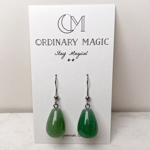 Crystal Teardrop Earrings | Various Stones