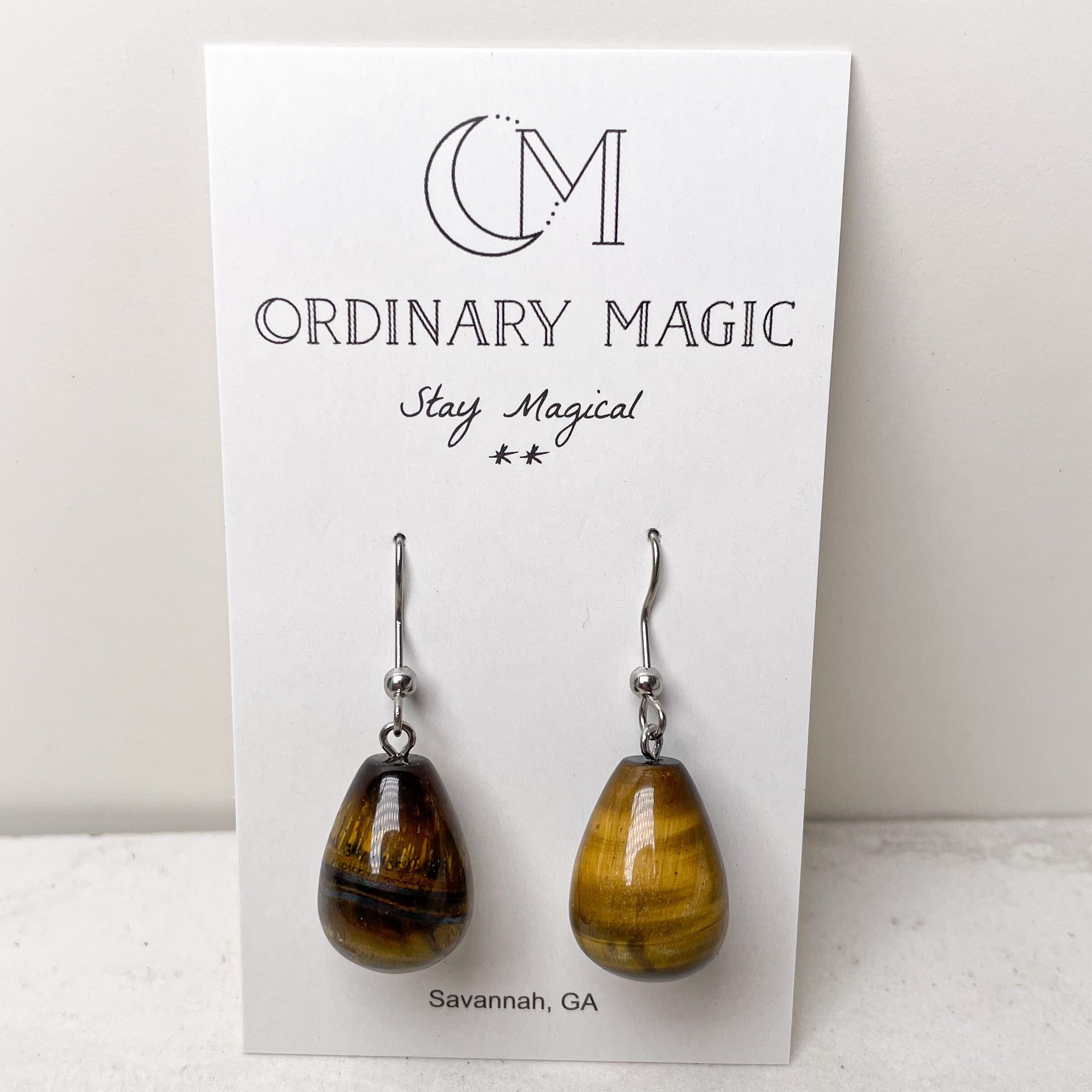 Crystal Teardrop Earrings | Various Stones