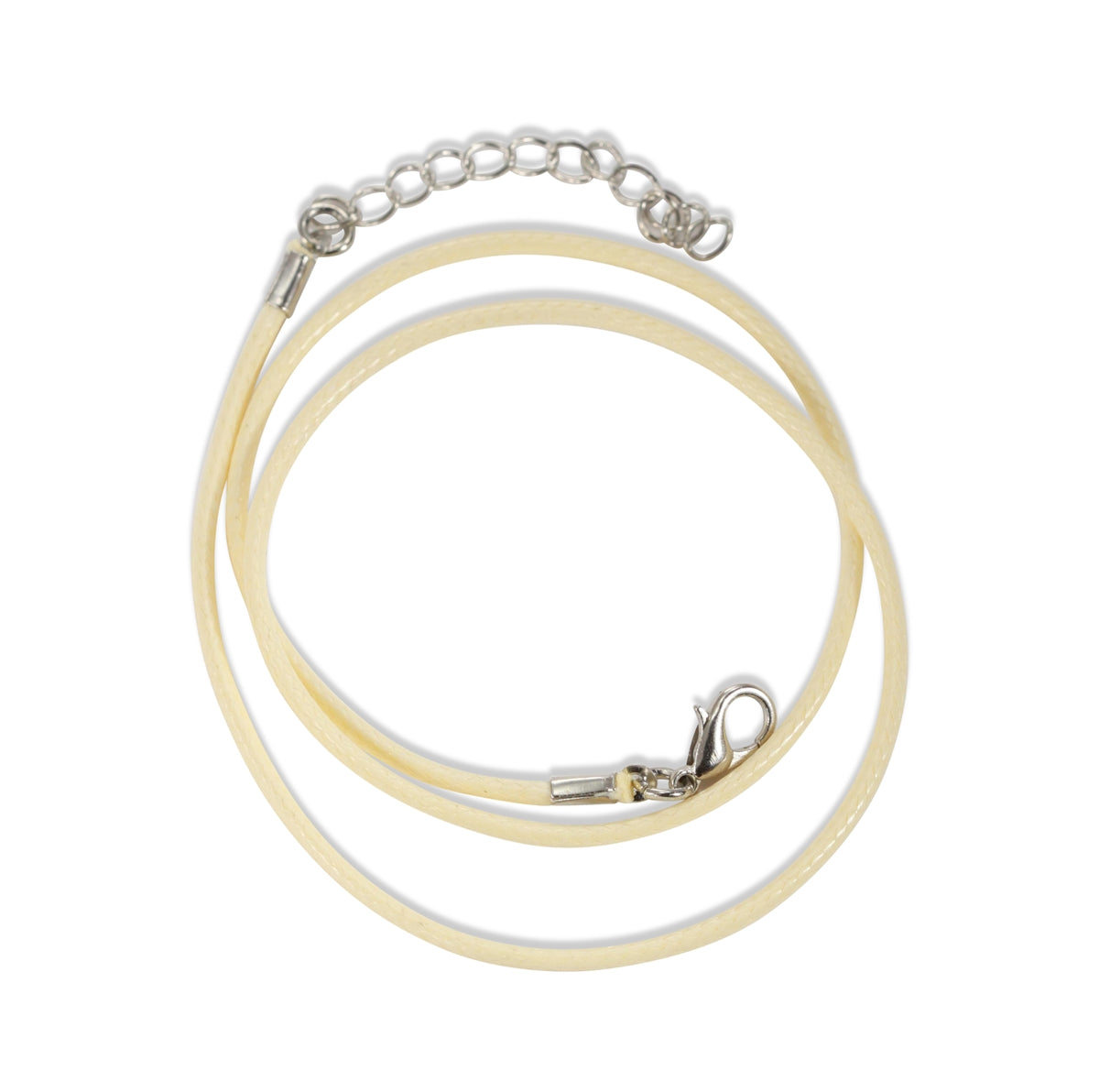 Wax Cord Necklace with Silver Clasp 18"