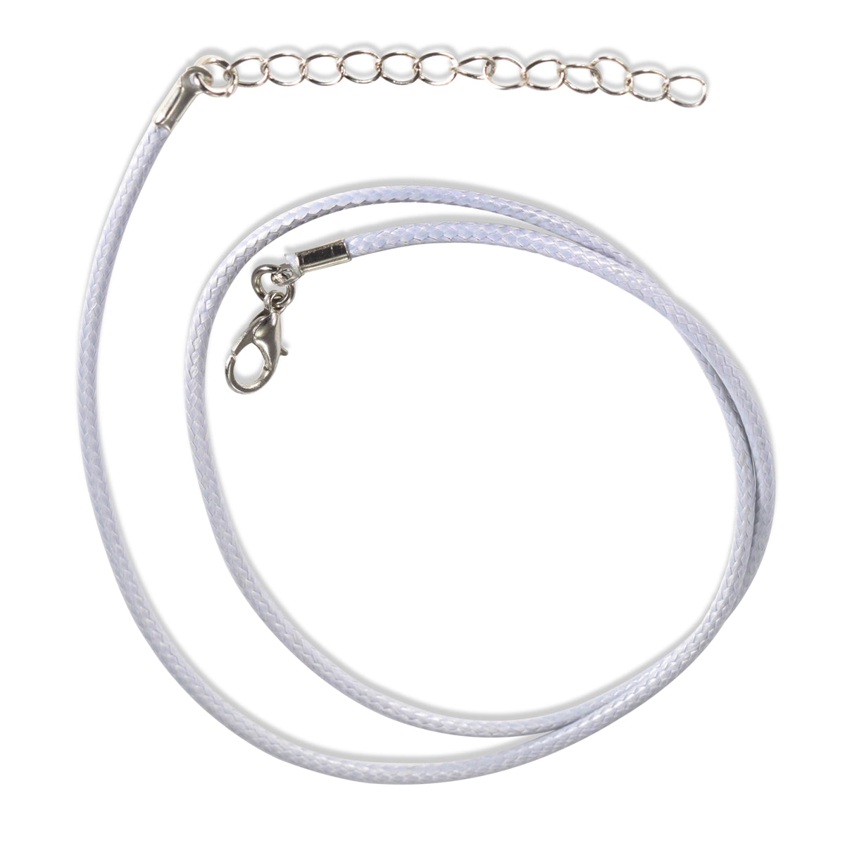 Wax Cord Necklace with Silver Clasp 18"